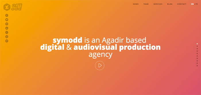 bright gradient website