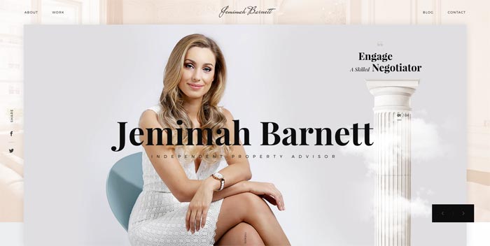 Bold typography web design