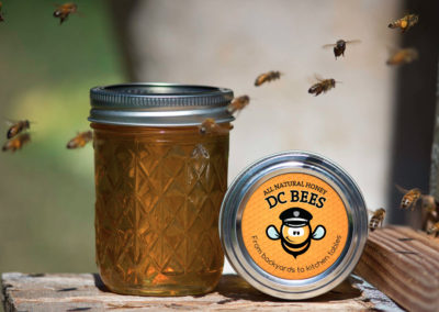 Honey jar label design